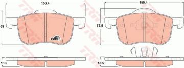 Volvo V70 Ön Fren Balatası 2001-2007 TRW