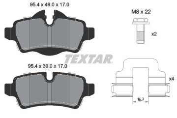 Mini One R56 Arka Fren Balatası 2007-2014 TEXTAR