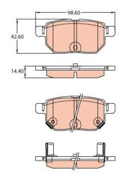 Toyota Corolla Arka Fren Balatası Benzinli Japon Montaj 2007-2012 TRW