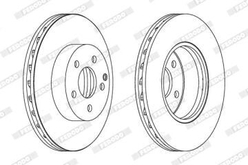 Mercedes C Serisi W204 Kasa C200 Ön Fren Diski 295 mm Çap Standart Paket İçin 2007-2013 FERODO