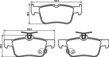 Ford Kuga Arka Fren Balatası 1.5 TDCi Elektrikli El Freni İçin 2013-2019 BREMBO