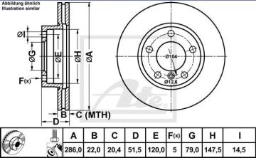 BMW Z3 Ön Fren Diski Havalı / 2.0 - 2.2 - 2.8 286 mm - ATE