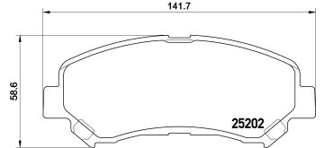 Nissan Qashqai Ön Fren Balatası 1.6 DCi 2007-2013 BREMBO