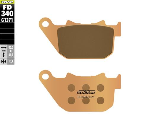 Harley Davidson Sportster 883 Custom Xl883C Arka Fren Balatası 2004 2010 Arası GALFER SİNTER METAL