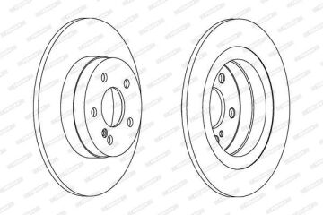 Mercedes C Serisi W204 Kasa C220 Arka Fren Diski 300 mm Çap AMG Spor Paket İçin 2007-2013 FERODO