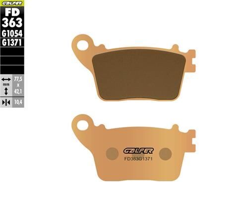 Honda CBR 1000 RR Arka Fren Balatası 2008-2016 GALFER SİNTER METAL