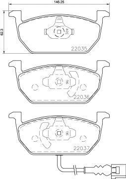 Skoda Octavia 3 Performanslı Ön Fren Balatası 1.6 TDI 276 mm Disk İçin 2013-2020 BREMBO XTRA