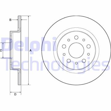 Fiat Egea Station/Cross Arka Fren Diski 1.0 Benzinli 100 Beygir 264 mm Çap 2020-2026 DELPHI