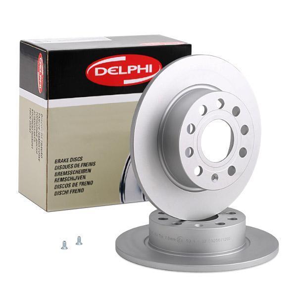 Volkswagen Golf 5 Arka Fren Diski 2.0 FSI 150 Beygir 253 mm Çap 2004-2009 DELPHI