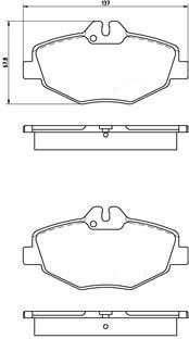 Mercedes E Serisi 211 Kasa E320 Ön Fren Balatası Standart Kaliper 2002-2009 BREMBO