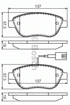 Fiat Bravo Ön Fren Balatası 1.6 Dizel 105/120 Beygir 2008-2014 BOSCH