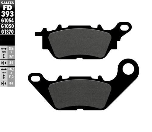 Yamaha YBR 125 Ön Fren Balatası 2007 Sonrası GALFER YARI METAL SCOOTER