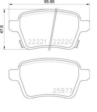 Opel Corsa E Arka Fren Balatası 1.4 90 Beygir 2015-2019 BREMBO