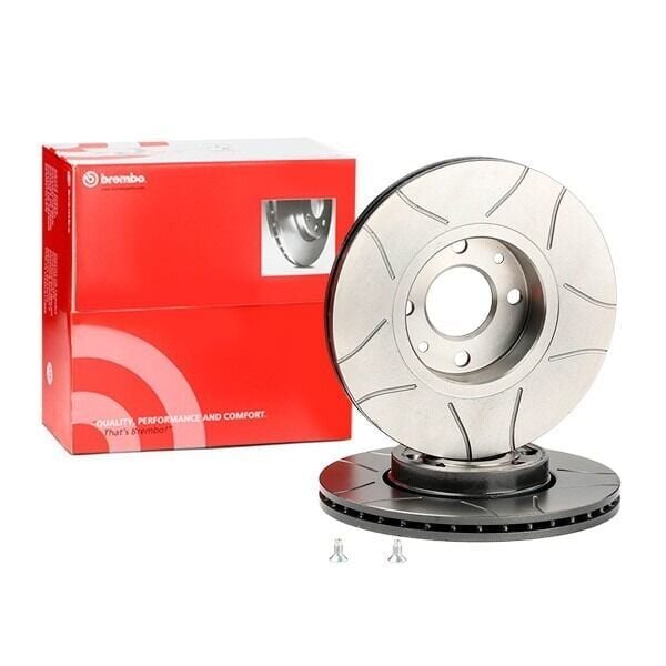 Nissan Micra Performanslı Ön Fren Diski 1.2 Benzinli 260 mm Çap Çizgili 2003-2010 BREMBO MAX
