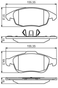 Citroen C4 Picasso Ön Fren Balatası 1.6 HDi 2007-2012 BOSCH