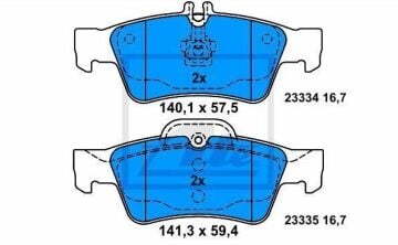 Mercedes E Serisi W211 Kasa E220 CDI Arka Fren Balatası Standart Paket 2002-2009 ATE ORIGINAL