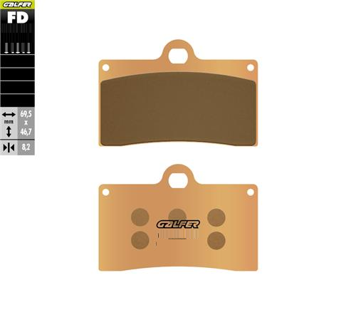 CF Moto 250 NK Ön Fren Balatası 2022 ve Sonrası GALFER SİNTER METAL