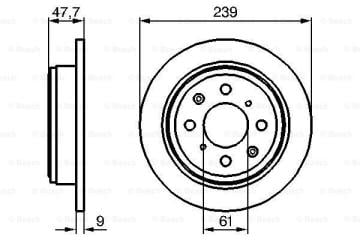 Mazda 3 Ön Fren Diski 278 mm Çap 2010-2013 BOSCH