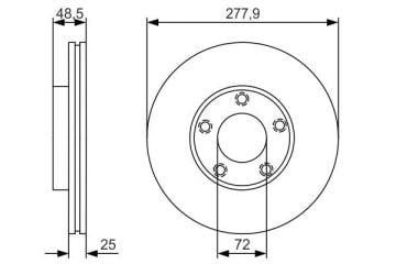 Mazda 3 Ön Fren Diski 278 mm Çap 2010-2013 BOSCH