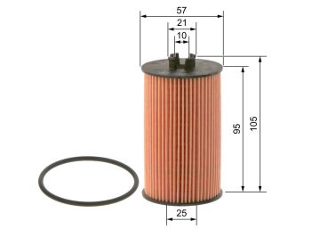 Opel Astra H Yağ Filtresi 1.4 90 Beygir Motor No 19MA9235 Sonrası 2005-2010 BOSCH
