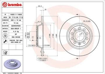Volkswagen Passat CC Arka Fren Diski 1.4 TSI / 2.0 TDI 2012-2016 BREMBO