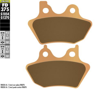 Harley Davidson Fat Boy Lo Flstfi Ön Fren Balatası 2001 2006 Arası GALFER SİNTER METAL