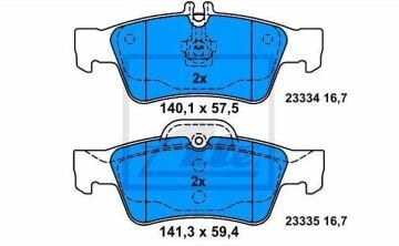 Mercedes E Serisi W212 Kasa E180 Arka Fren Balatası AMG Spor Paket İçin 2009-2015 ATE ORIGINAL