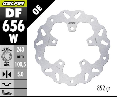 CF Moto 450 MT Arka Fren Diski 240 mm 2024 ve Sonrası GALFER DALGALI SABİT ÇELİK DİSK