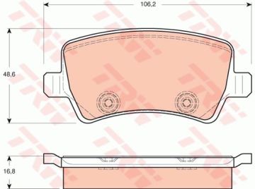 Range Rover Evoque Arka Fren Balatası 2.0 Si4 Turbo 240 Beygir 2011-2017 302 mm Disk İçin TRW