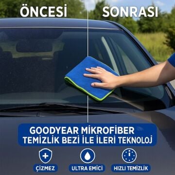 Goodyear Mikrofiber Temizlik Bezi Mavi Renk 1 Adet