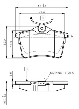 Peugeot Partner Tepee Arka Disk Fren Balatası 1.6 HDi 2008-2018 BOSCH