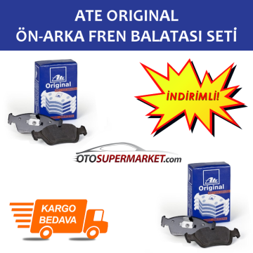 Volvo V50 Ön ve Arka Fren Balata Seti 1.6 Benzinli 100 Beygir 2004-2012 ATE ORIGINAL