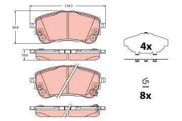 Toyota Corolla E21 Ön Fren Balatası 2018 Sonrası TRW