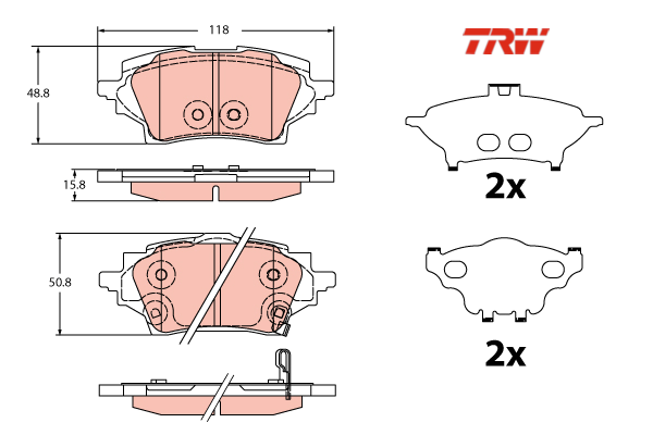 Toyota Corolla E21 Arka Fren Balatası Elektrikli El Freni 2018 Sonrası TRW
