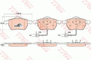 Audi A4 Ön Fren Balatası 312 mm Disk İçin 2005-2008 TRW