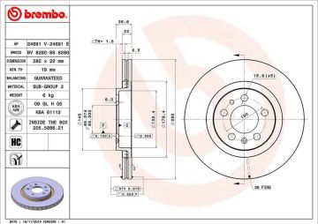 Audi A3 Ön Fren Diski 1.9 TDI 110 Beygir 280 mm Çap 1996-2003 BREMBO