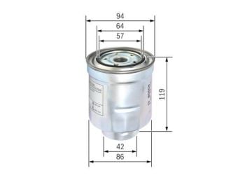 Toyota Corolla Mazot Filtresi 1.4 Dizel 90 Beygir D4D 2007-2012 BOSCH
