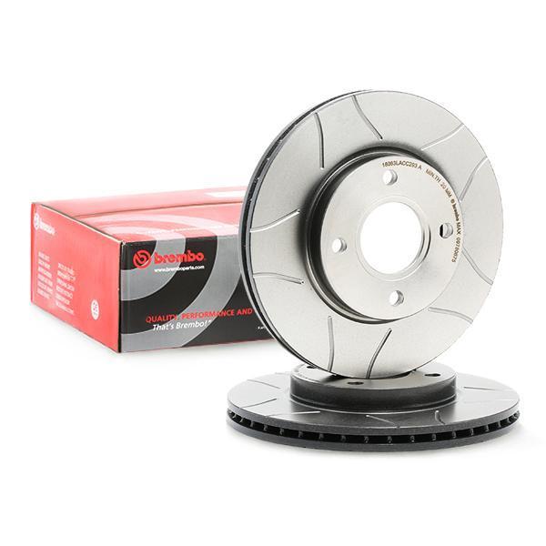 Ford Fiesta 5 Performanslı Fren Diski Ön 1.6 16V Çizgili 258 mm 2002-2009 Brembo Max