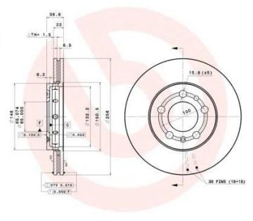 Skoda Fabia Ön Fren Diski 1.4 16V 75 Beygir 256 mm 2000-2007 BREMBO