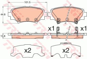 Mazda 3 Arka Fren Balatası 1.5 Benzinli 120 Beygir Manuel El Freni İçin 2014 Sonrası TRW