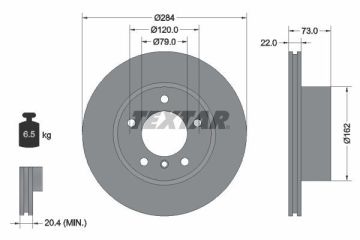 BMW 1 Serisi E87 118i Ön Fren Diski 129 Beygir 5 Kapı 284 mm Çap  2005-2011 TEXTAR