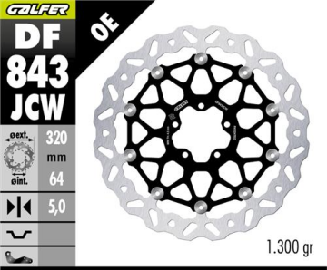 CF Moto 800 MT Touring Ön Fren Diski 320 mm 2022 2024 Arası GALFER DALGALI HAREKETLİ ALÜMİNYUM DİSK