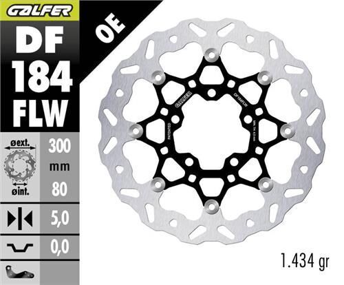 Kawasaki Ninja ZX-6R Ön Fren Diski 300 mm 2009-2012 GALFER DALGALI HAREKETLİ ÇELİK DİSK