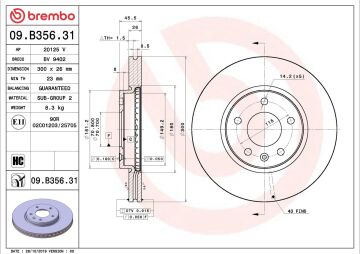Opel Insignia B Ön Fren Diski 1.5 Turbo 165 Beygir 300 mm Çap 2017 Sonrası BREMBO