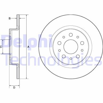 Fiat Egea Station Arka Fren Diski 1.6 Benzinli 110 Beygir 264 mm Çap 2015-2020 DELPHI