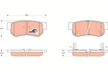 Hyundai Elantra Arka Fren Balatası 2007-2011 TRW