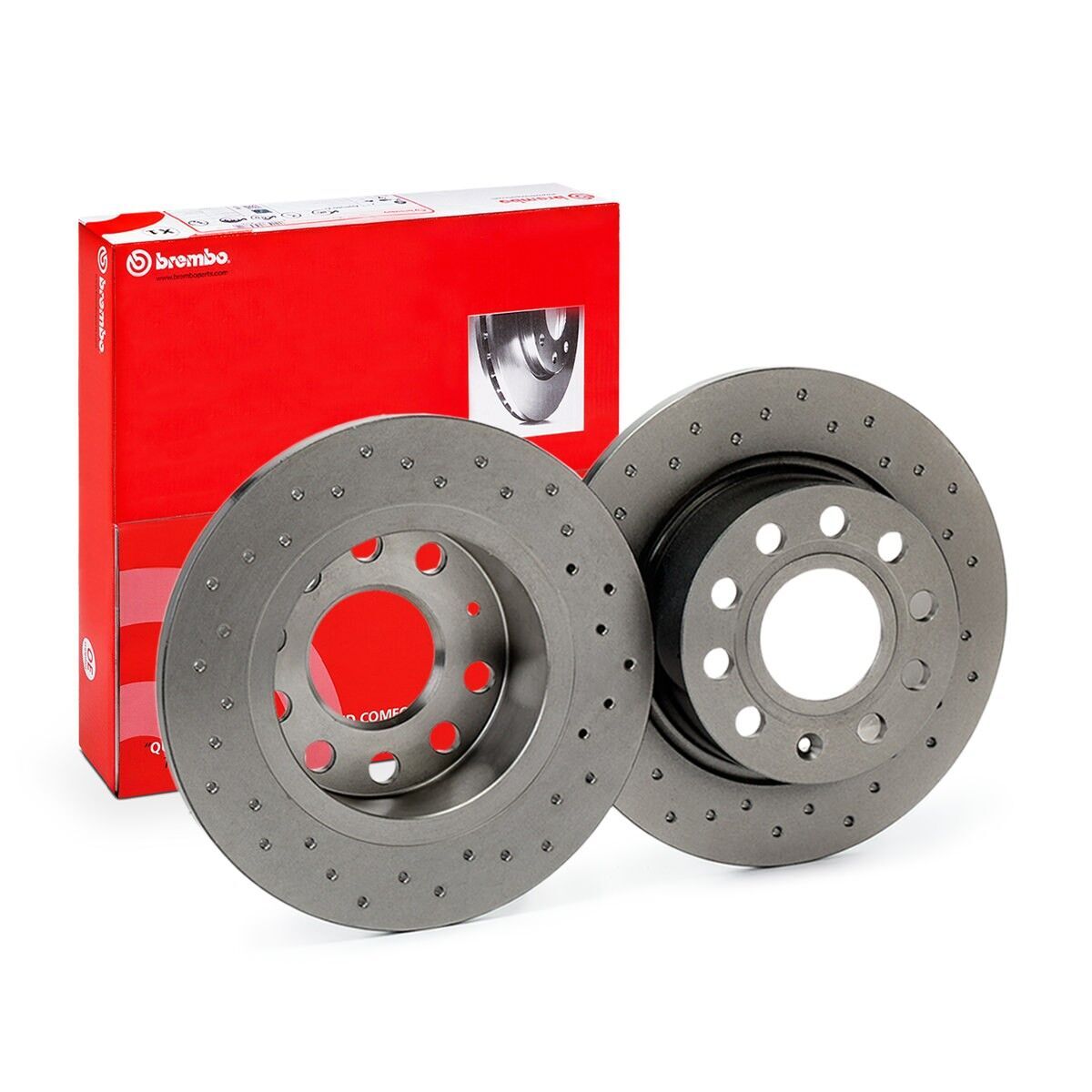 Volkswagen Scirocco Performanslı Arka Fren Diski 2.0 TFSI 200 Beygir 253 mm Çap Delikli 2009-2017 BREMBO XTRA