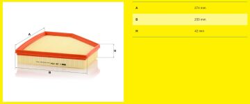 BMW 3 Serisi G20 320i Hava Filtresi 1.6 Turbo 170 Beygir 2019 Sonrası MANN