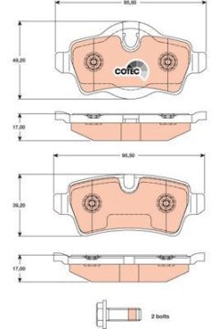 Mini Cooper R56 Arka Fren Balatası 2007-2014 TRW