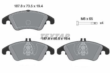 Mercedes E Serisi W212 Kasa E180 Ön Fren Balatası AMG Spor Paket İçin 2009-2015 TEXTAR